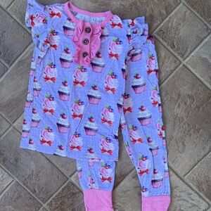 Sweet Treats Kids Pajama Set - Lavender and Pink